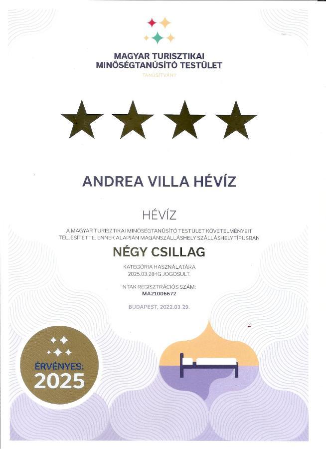 Andrea Villa Heviz I Balaton Екстериор снимка